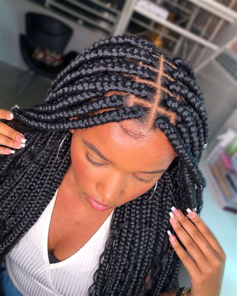 2 jumbo braids hairstyles|40 Best Big Box Braids Hairstyles 